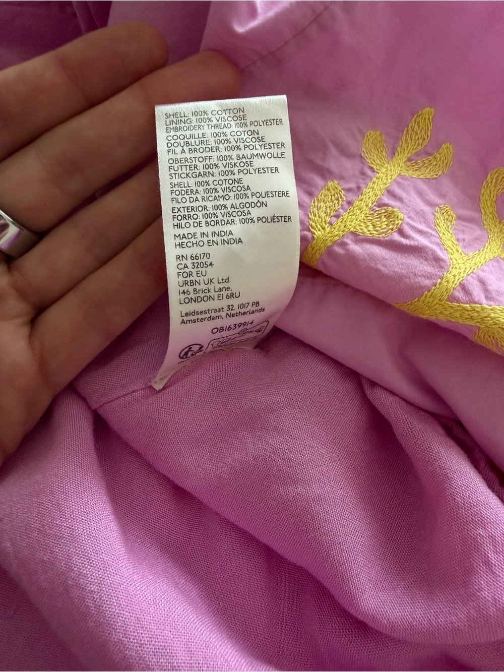 Anthropologie Somerset Maxi Dress in Pink & Yellow Embroidered Edition Sz Medium - Picture 15 of 15